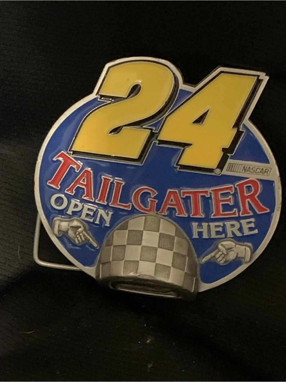 Nascar Jeff Gordon Tail Gater Belt Buckle with Bottle Opener